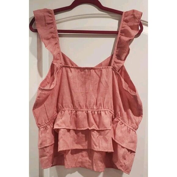 Madison & Berkeley Flutter Sleeve Button Front Blouse XXL NWOT - Picture 4 of 5